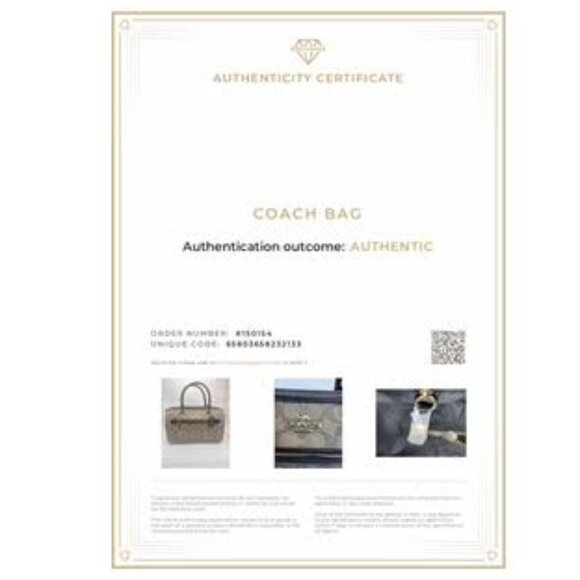 COACH AUTHENTICATED Rowan Satchel Signature Canvas Brown/Black Crossbody NWT Tag - Picture 10 of 10